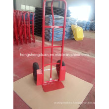 Hand Trolley Have Two Pneumatic Wheel Used for Storage